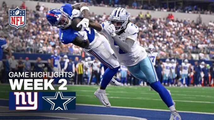 NFL, i Cowboys battono i Giants 40–37 ai supplementari: Aubrey decisivo, Prescott brillante, Barkley e Nabers protagonisti per New York.