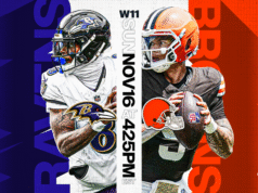 Come guardare Ravens vs Browns: streaming live NFL, canali TV