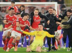 Il portiere del Benfica Trubin segna in un caos che si conclude con l’espulsione di due stelle del Real Madrid