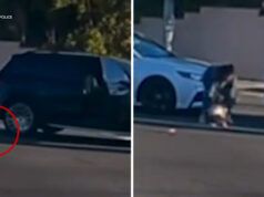 Madre arrestata dopo che un video mostra un bambino che cade da un SUV in movimento a Fullerton, in California