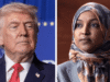 Trump sostiene che Omar “probabilmente si è spruzzato lo spray” senza prove