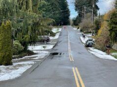 Aggiornamento neve Western WA: leggere raffiche di neve cadono a Sultan, Bellevue giovedì mattina