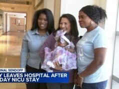 Il bambino in terapia intensiva neonatale viene curato dallo stesso medico neonatale mentre sua madre torna a casa dopo 9 mesi