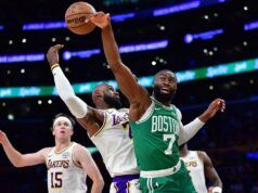Brown e Pritchard guidano il dominio dei Celtics sui Lakers