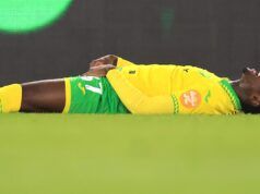 L’attaccante dei Socceroos Mohamed Touré soffre di un possibile infortunio all’inguine giocando con il Norwich City in campionato