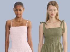 Saldi abiti primaverili Aritzia: abito in lino, abito in popeline