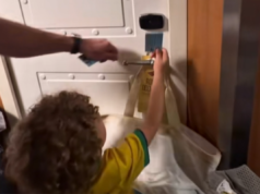 Genitori entusiasti di mostrare ai bambini la sala da crociera Disney, le cose non vanno come previsto