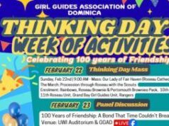 La Dominica Girl Guides Association celebra il centenario della Giornata mondiale del pensiero
