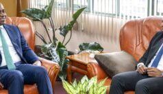 Il presidente del CARICOM, il primo ministro Terrance Drew, parla mentre visita il primo ministro Skerrit prima del cinquantesimo incontro del CARICOM HOG (audio)