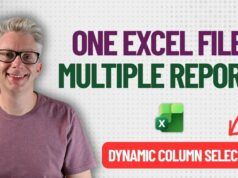 Crea report Excel dinamici con visualizzazioni di colonne commutabili in un unico foglio