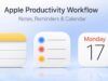 Flusso di lavoro per la produttività Apple utilizzando note, promemoria e passaggi del calendario
