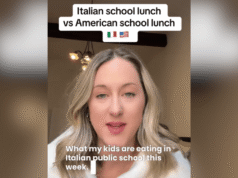 L’incredulità di una mamma americana che paragona i pasti scolastici dei bambini in Italia a quelli degli Usa