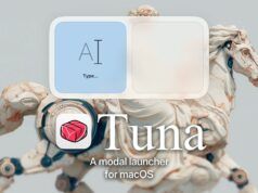 Avvio app Tuna macOS: quattro modalità, azioni e dettatura locale