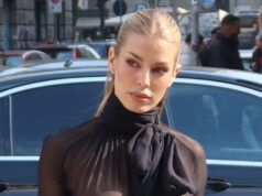 Foto degli abiti trasparenti senza censura dell’ex WAG del Barcellona per strada descritti come “volgari”