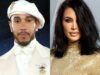 Lewis Hamilton reagisce al look sul tappeto rosso di Kim Kardashian