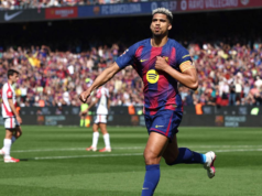 Il colpo di testa di Araujo aiuta il Barcellona capolista della Liga a vincere sul Rayo Vallecano