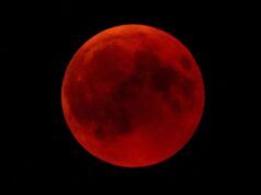 La Luna di Sangue apparirà sul Pacifico nordoccidentale all’inizio di martedì