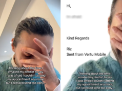 Un uomo preme Invia a presto un’e-mail dal dentista: segue un rimpianto immediato