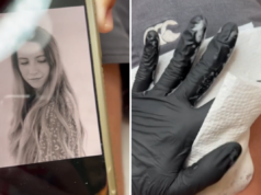 Papà chiede a una bambina di 4 anni di disegnare la foto della mamma per un nuovo tatuaggio, risultati scioccanti
