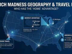 Guida geografica di March Madness: quali squadre hanno i viaggi su strada più brevi e il vantaggio del gioco “casalingo” nel 2026?