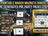 Schede Bingo March Madness stampabili gratuitamente (confezioni PDF Party)