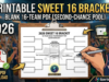 Staffa stampabile Sweet 16: PDF vuoto del torneo NCAA a 16 squadre