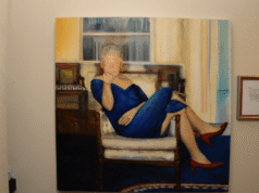 Epstein aveva un dipinto di Bill Clinton con un vestito blu e i tacchi?