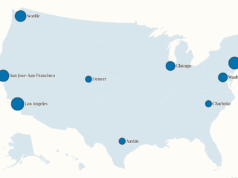 La mappa mostra le città che si trovano ad affrontare il maggiore esodo