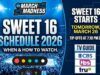 Programma Sweet 16 2026: quando e come guardare ogni partita di March Madness stasera