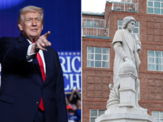 L’amministrazione Trump ha installato una statua di Cristoforo Colombo vicino alla Casa Bianca
