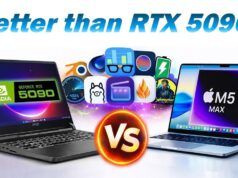 Laptop RTX 5090 rispetto a MacBook Pro M5 Max