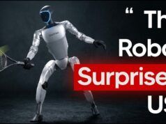 Risultato del robot da tennis umanoide: 91% di dritto, 78% di rovescio