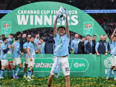 O’Reilly del Manchester City segna una doppietta nella finale di Coppa di Lega