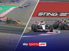 Le Ferrari partono ancora velocemente mentre Hadjar va in testacoda al primo giro