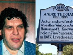 Ellerbe Township, Carolina del Nord, onora Andre The Giant con un cartello stradale