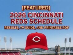 Programma Cincinnati Reds 2026: risultati, guida TV e PDF stampabile