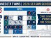 Programma 2026 Minnesota Twins: risultati, guida TV e PDF stampabile