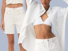 La soluzione di stile del denim di media lunghezza