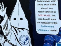 Il Millwall potrebbe fare causa per l’immagine del KKK con il distintivo del club sulla brochure del consiglio “educativo”.