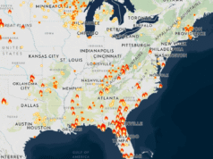 Mappa degli incendi in Georgia, aggiornamento: un incendio ha raddoppiato le sue dimensioni