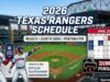 Programma Texas Rangers 2026: risultati, guida TV e PDF stampabile